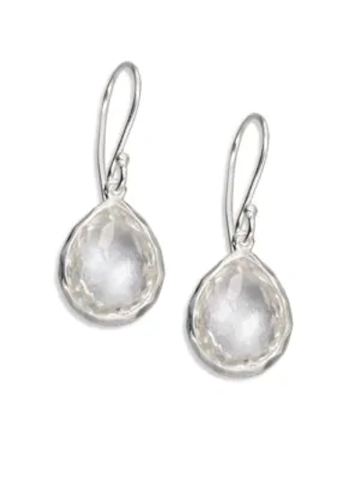 Shop Ippolita Women's Rock Candy Clear Quartz & Sterling Silver Teardrop Earrings In Silver Clear