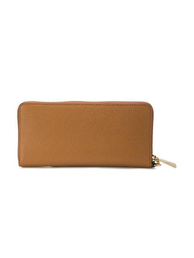 Shop Michael Kors Continental Purse In Brown
