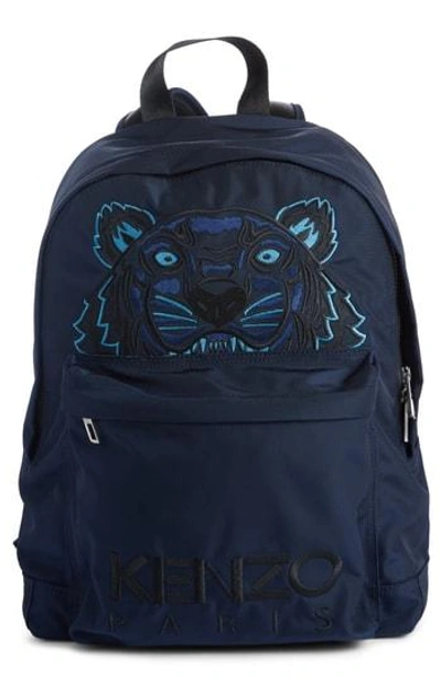 Shop Kenzo Tiger Backpack - Blue In Navy Blue