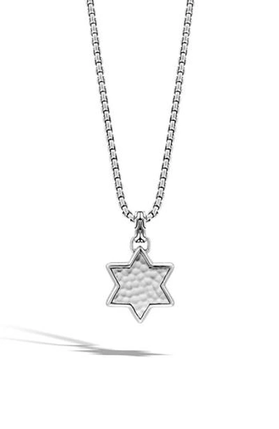 Shop John Hardy Star Of David Pendant Necklace In Silver