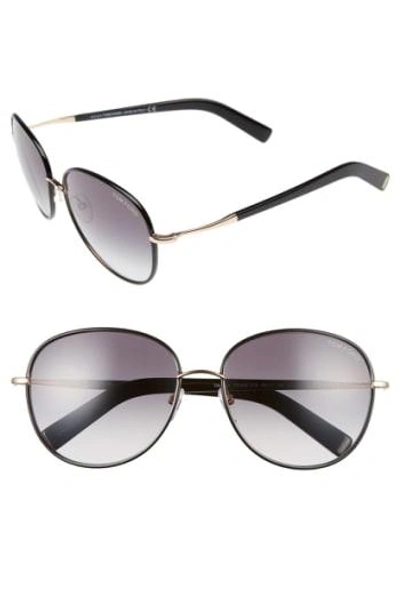Shop Tom Ford Georgia 59mm Sunglasses - Rose Gold/ Black/ Smoke