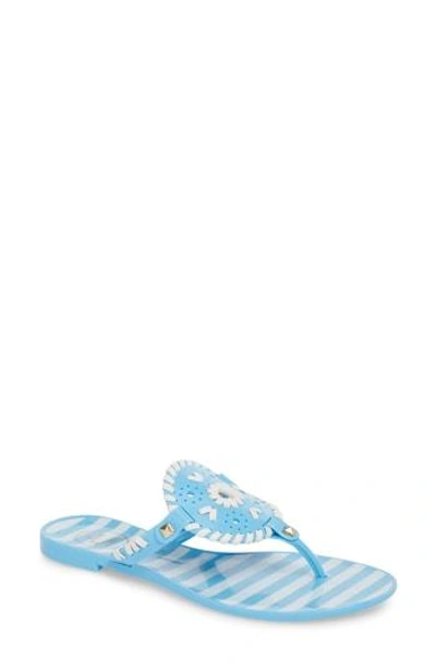 Shop Jack Rogers 'georgica' Jelly Flip Flop In French Blue/ White