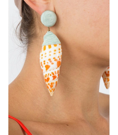 Shop Rebecca De Ravenel Ophelia Mint Earrings In Multi