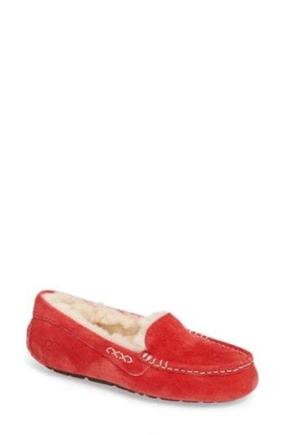 Shop Ugg Ansley Water Resistant Slipper In Tango Suede