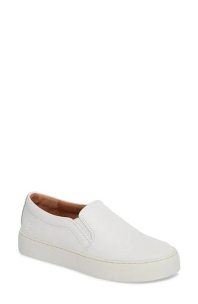 Shop Frye Lena Slip-on Sneaker In White Leather