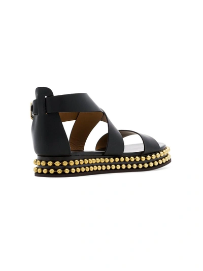 Shop Chloé Sawyer Flat Sandal In Black