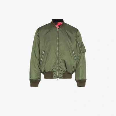 Shop Alexander Mcqueen Green Bomber Jacket