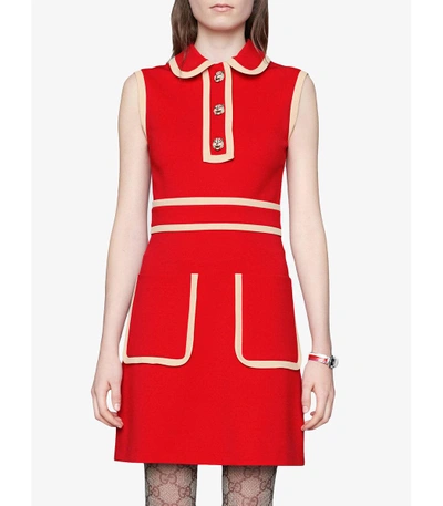 Shop Gucci Red Mini Dress