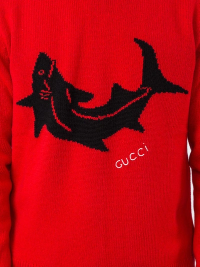 Shop Gucci Wool Sweater With Shark