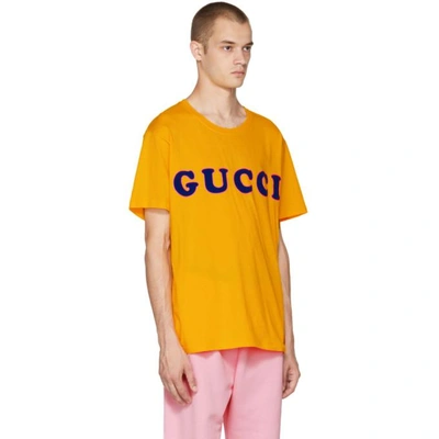 Gucci Men's Box Letter-logo T-shirt, Multi In Yellow | ModeSens
