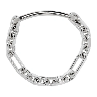 Shop Maison Margiela Silver Chain Bracelet In 951 Silver