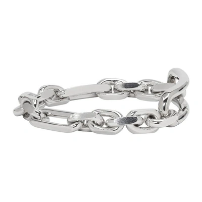 Shop Maison Margiela Silver Chain Bracelet In 951 Silver