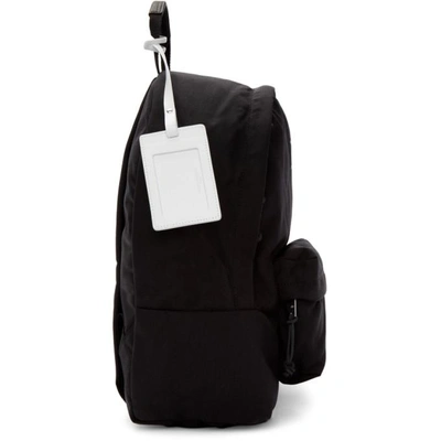 Shop Maison Margiela Black Nylon Canvas Backpack In 900 Black
