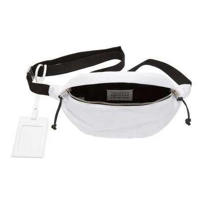 Shop Maison Margiela White Canvas Fanny Pack In 100 White