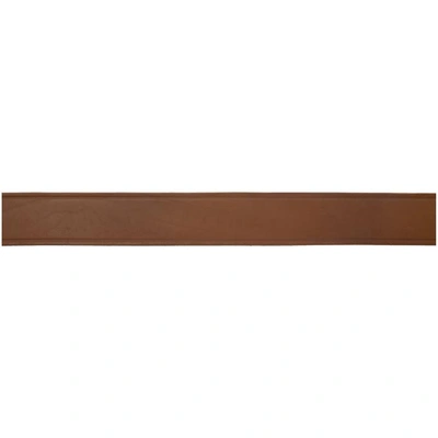 Shop Saint Laurent Brown Monogramme Buckle Belt In 2180 Brown