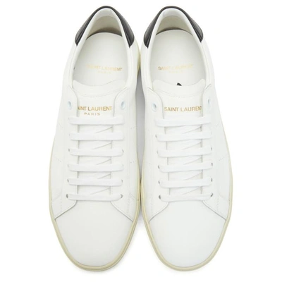 Shop Saint Laurent White Court Classic Sneakers In 9061 Whit