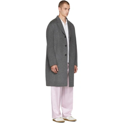 Shop Acne Studios Grey Chad Coat In Med Grey