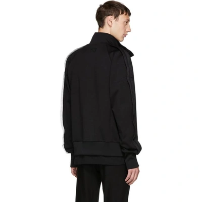 Shop Y-3 Black 3-stripe Track Jacket In Blackcorwht