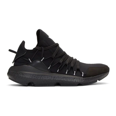 Shop Y-3 Black Kusari Sneakers In Black/black