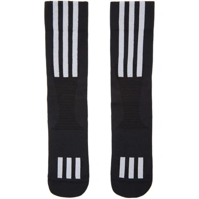 Shop Y-3 Black And White Tech Socks In Black/white
