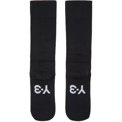 Shop Y-3 Black And White Tech Socks In Black/white