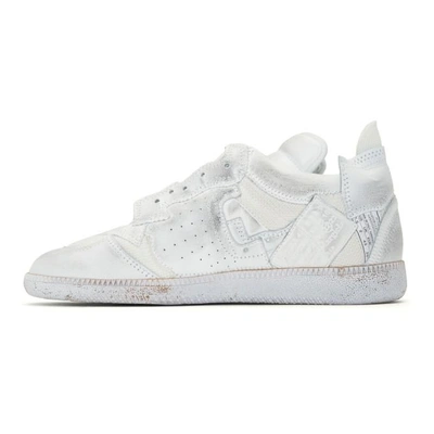 Shop Maison Margiela White Collage Sneakers In 101 Offwhit