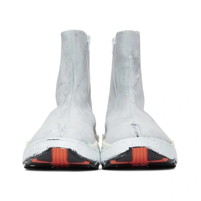 Shop Maison Margiela White Multi-sole Tabi Sneaker Boots In 961 White