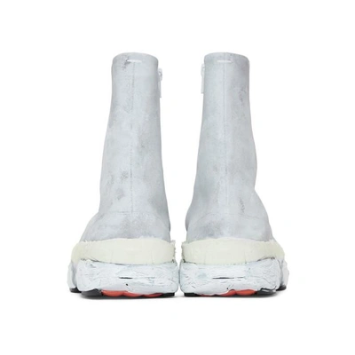 Shop Maison Margiela White Multi-sole Tabi Sneaker Boots In 961 White