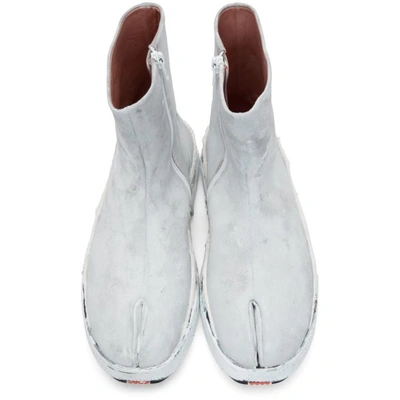 Shop Maison Margiela White Multi-sole Tabi Sneaker Boots In 961 White