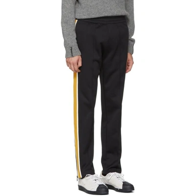 Shop Moncler Black Cotton Track Pants In 121-999.blk