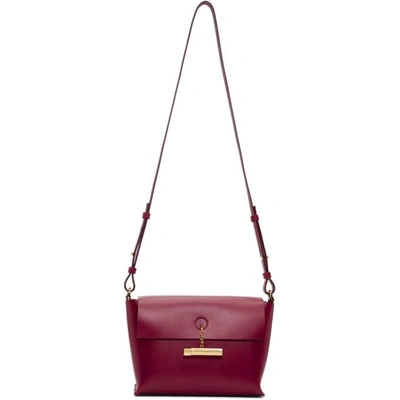 Shop Sophie Hulme Red The Pinch Crossbody Bag In Raspberry