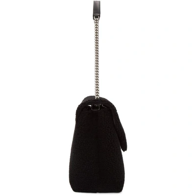 Shop Saint Laurent Black Medium Lou Shoulder Bag In 1000 Black