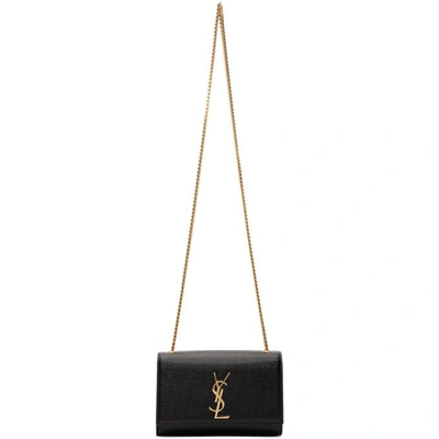 Shop Saint Laurent Black Small Kate Chain Bag