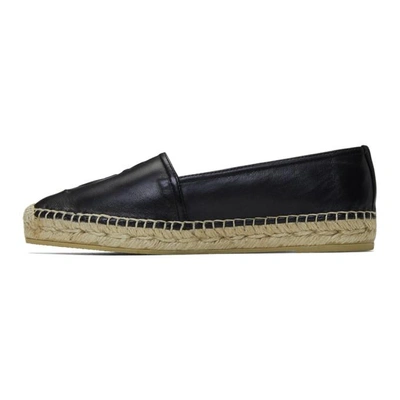 Shop Saint Laurent Black Monogramme Espadrilles