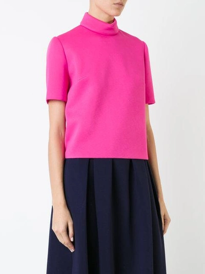 Shop Delpozo Roll Neck Top - Pink & Purple