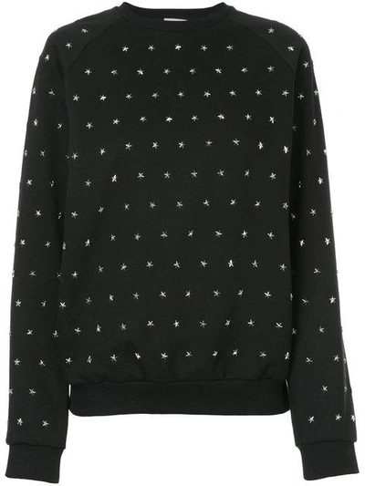 Shop Giamba Star Studded Sweatshirt - Black