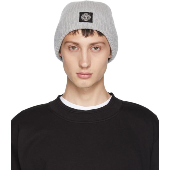 stone island patch logo beanie