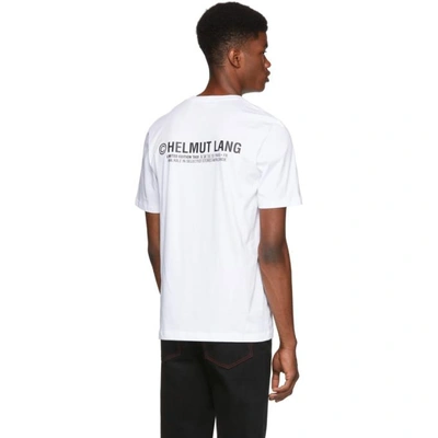 Shop Helmut Lang White Paris Taxi T-shirt In White.100