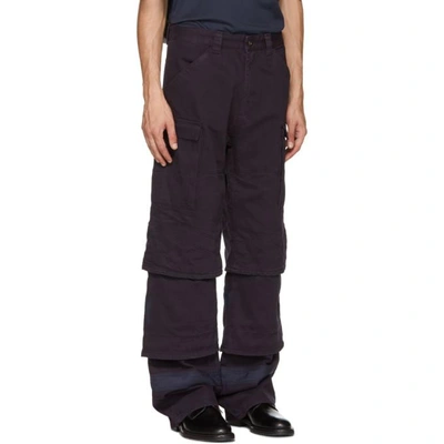 Shop Y/project Navy Multi-cuff Trousers In Navy F99