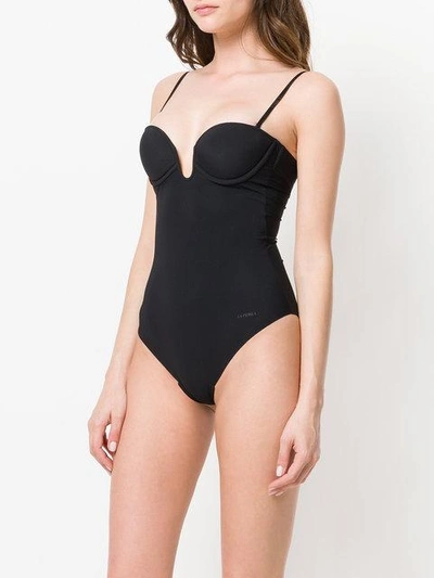 Shop La Perla Second Skin Seamless Body In Black