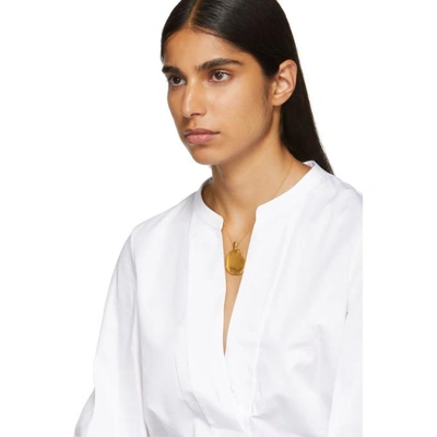 Shop Khaite White Suzanna Blouse