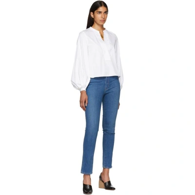 Shop Khaite White Suzanna Blouse