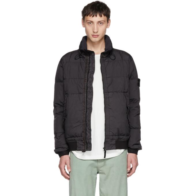stone island black parka