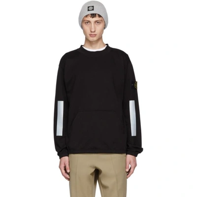 Stone Island Black Reflective Band Sweatshirt In V0029 Black | ModeSens