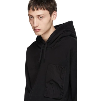 Shop Stone Island Shadow Project Black Fleece Hoodie In V0029 Black