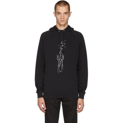 Shop Saint Laurent Black Gun Hoodie In 1049wshblk