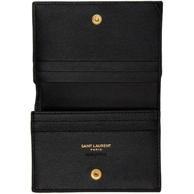 Shop Saint Laurent Black New Flap Wallet In 1000 Black