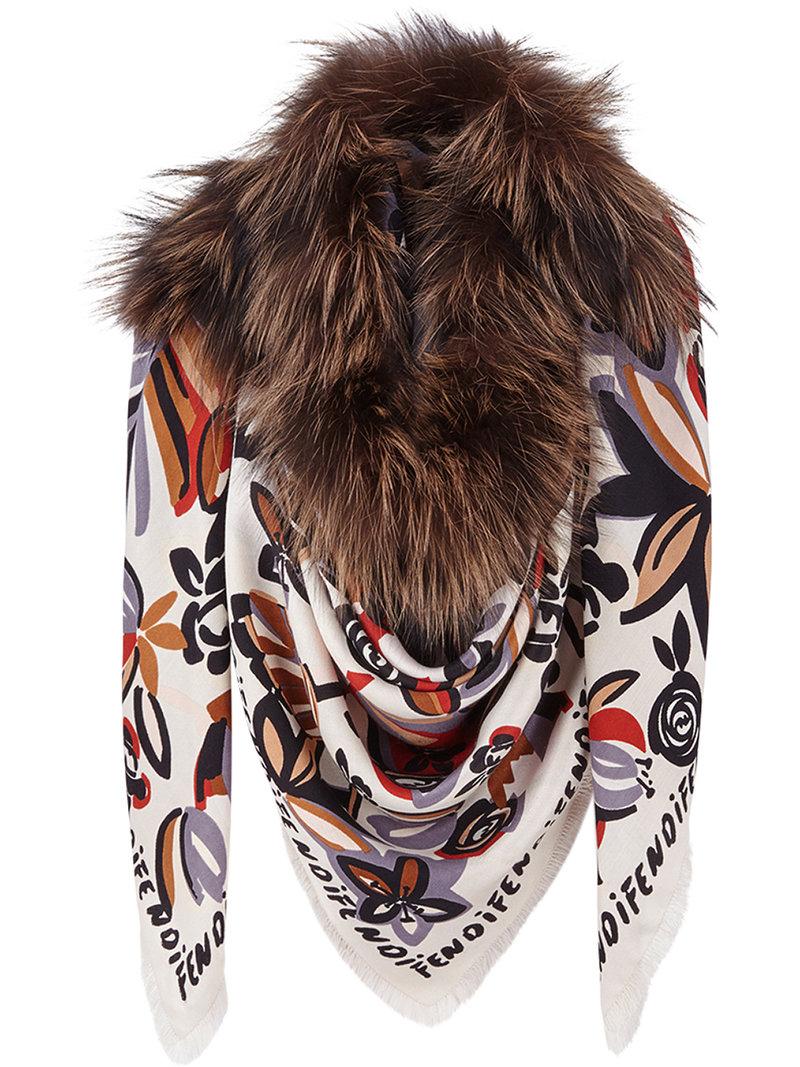 fendi touch of fur scarf
