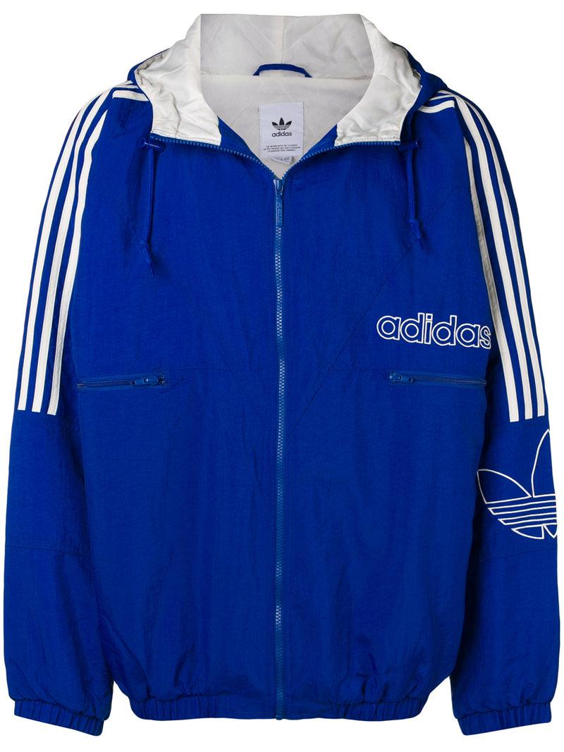 adidas blue trefoil jacket