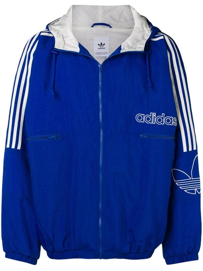 Adidas Originals Adidas Trefoil Outline Jacket In Blue | ModeSens